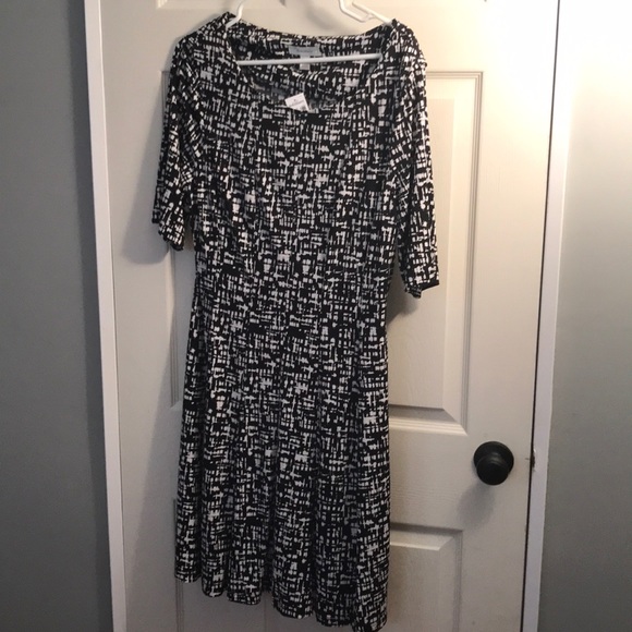 Dress Barn Dresses & Skirts - NWT Short sleeve patterned stretch dress